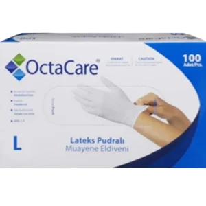 OctaCare Lateks Pudralı Muayene Eldiveni