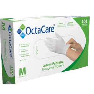 OctaCare Lateks Pudrasız Muayene Eldiveni